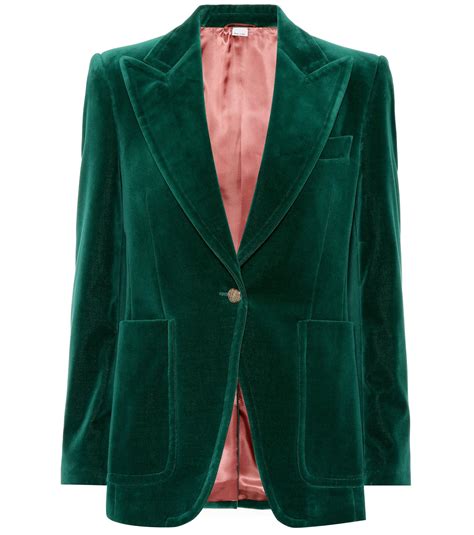 womens gucci blazer|gucci green velvet blazer.